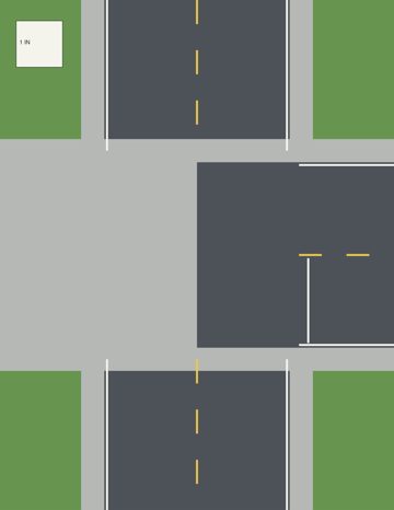 T-intersection east road preview