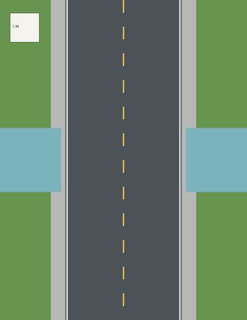 Bridge over river printable preview