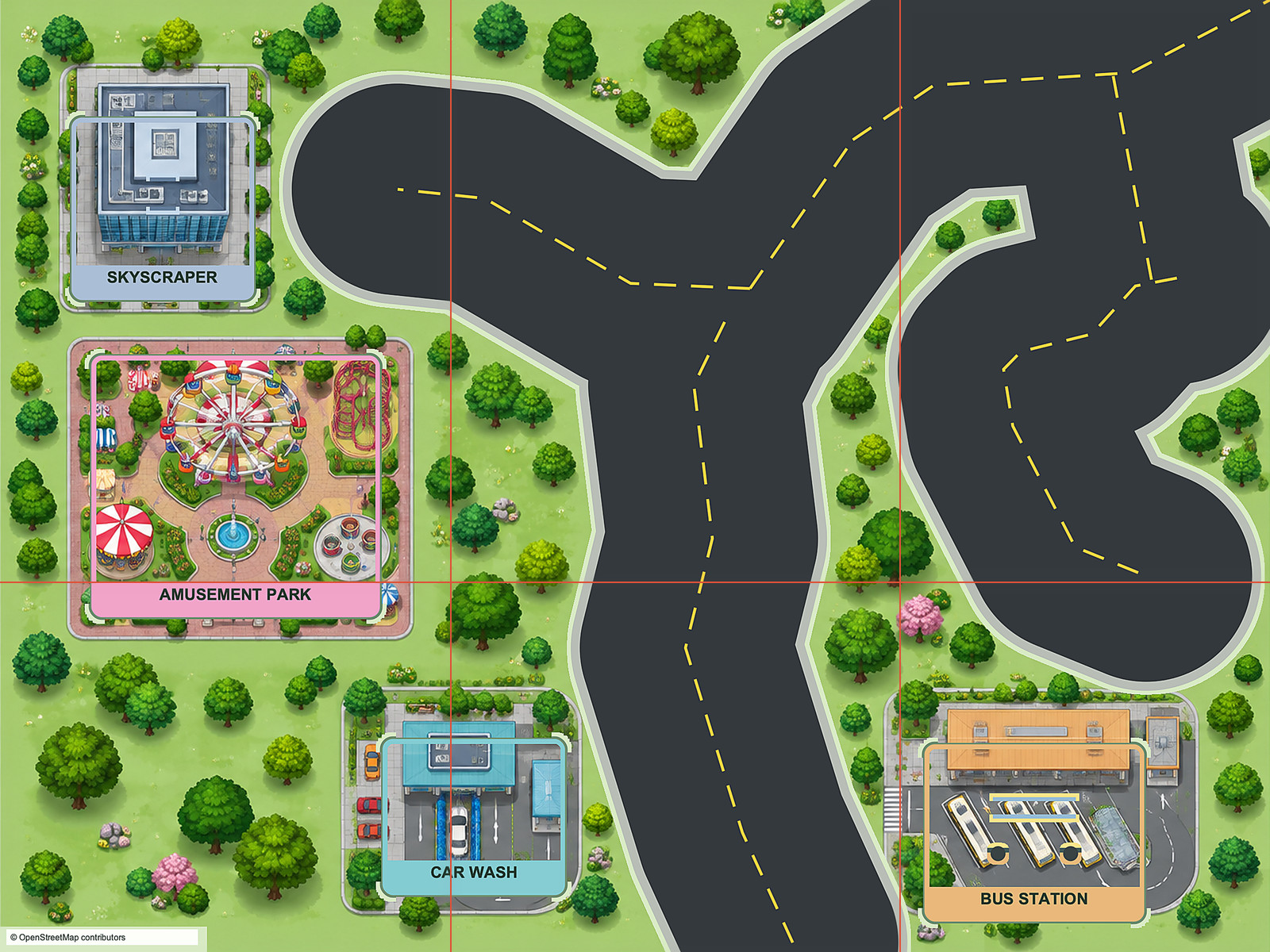 Town preview containing Amusement Park