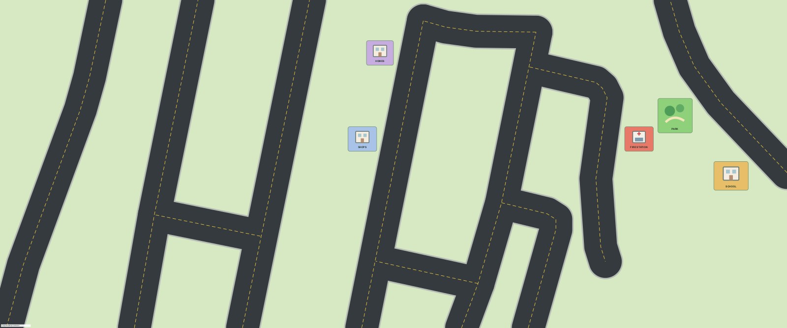 Measured street plan preview for 5-Place Town