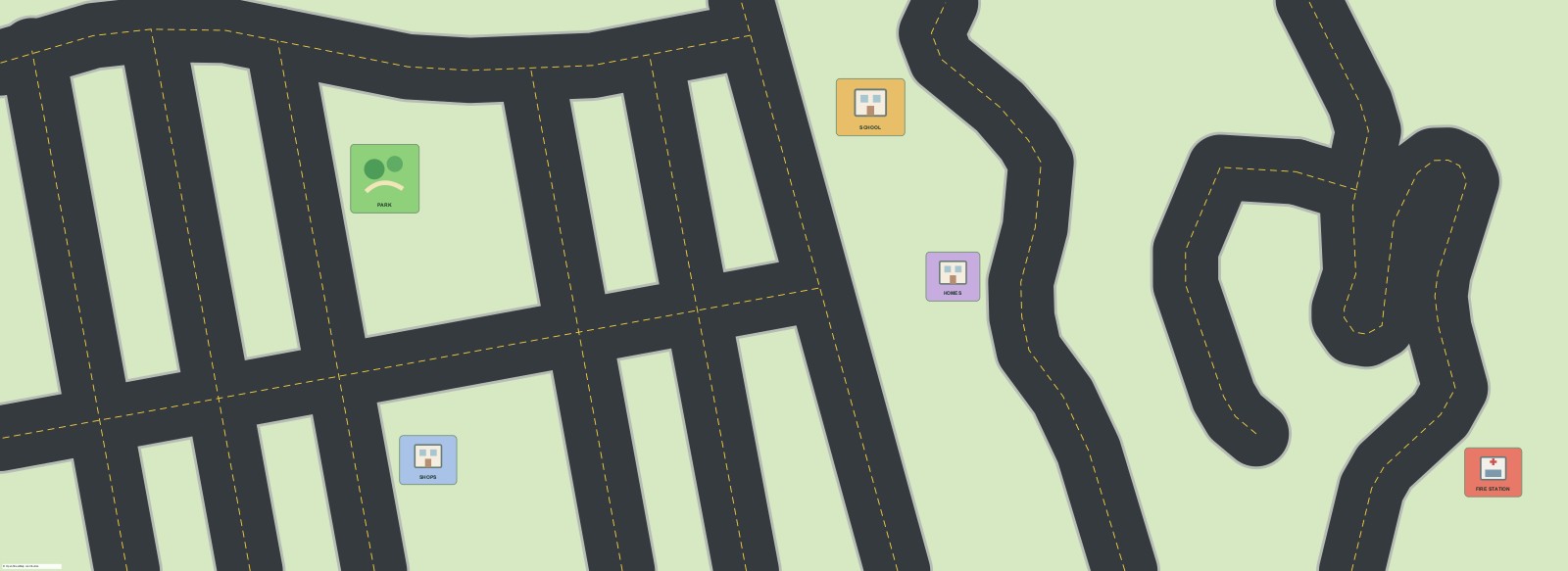 Assembled preview of 5-Place Town