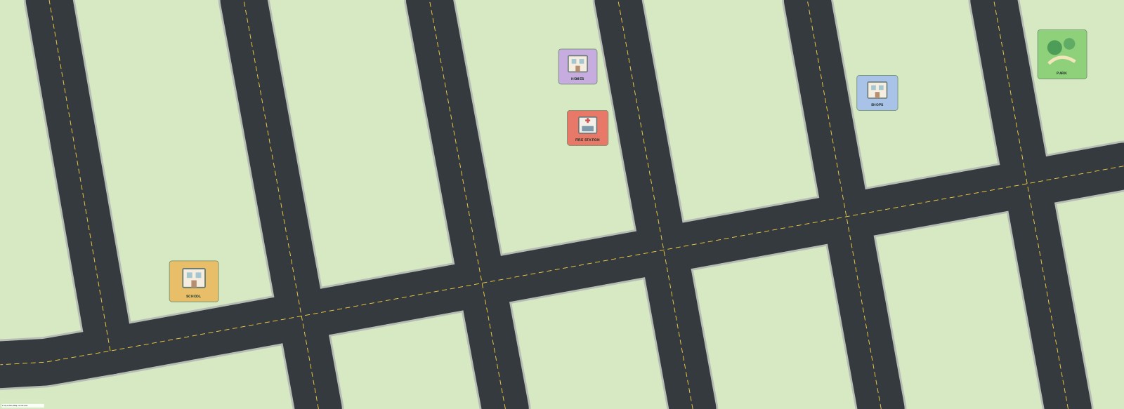 Measured street plan preview for 5-Place Town