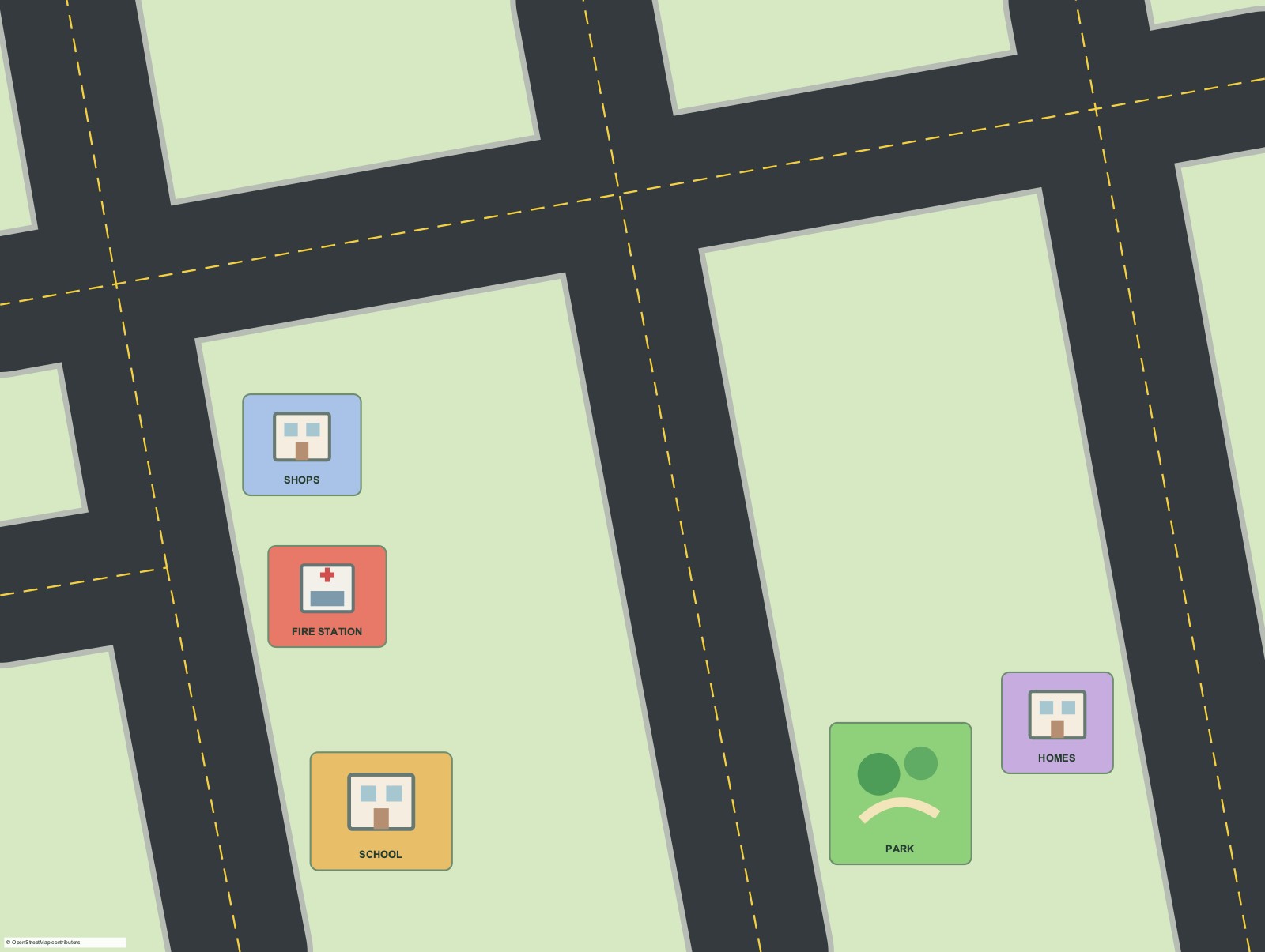 Measured street plan preview for 5-Place Town