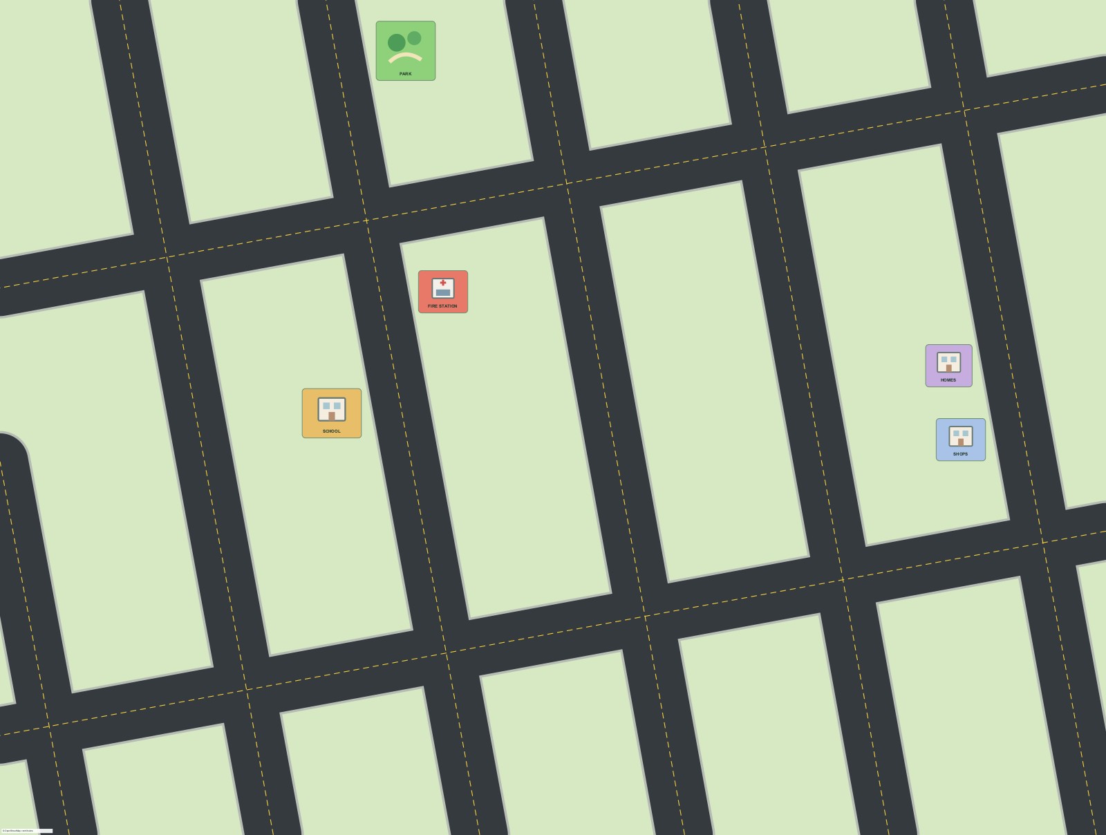 Measured street plan preview for 5-Place Town