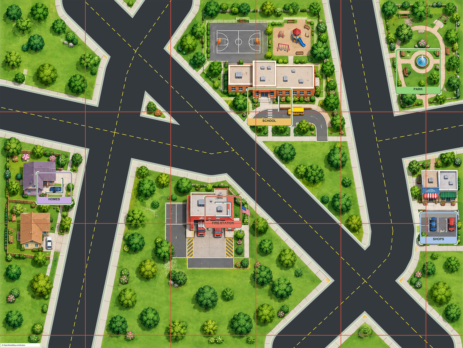 Enhanced print sheets preview for 5-Place Town