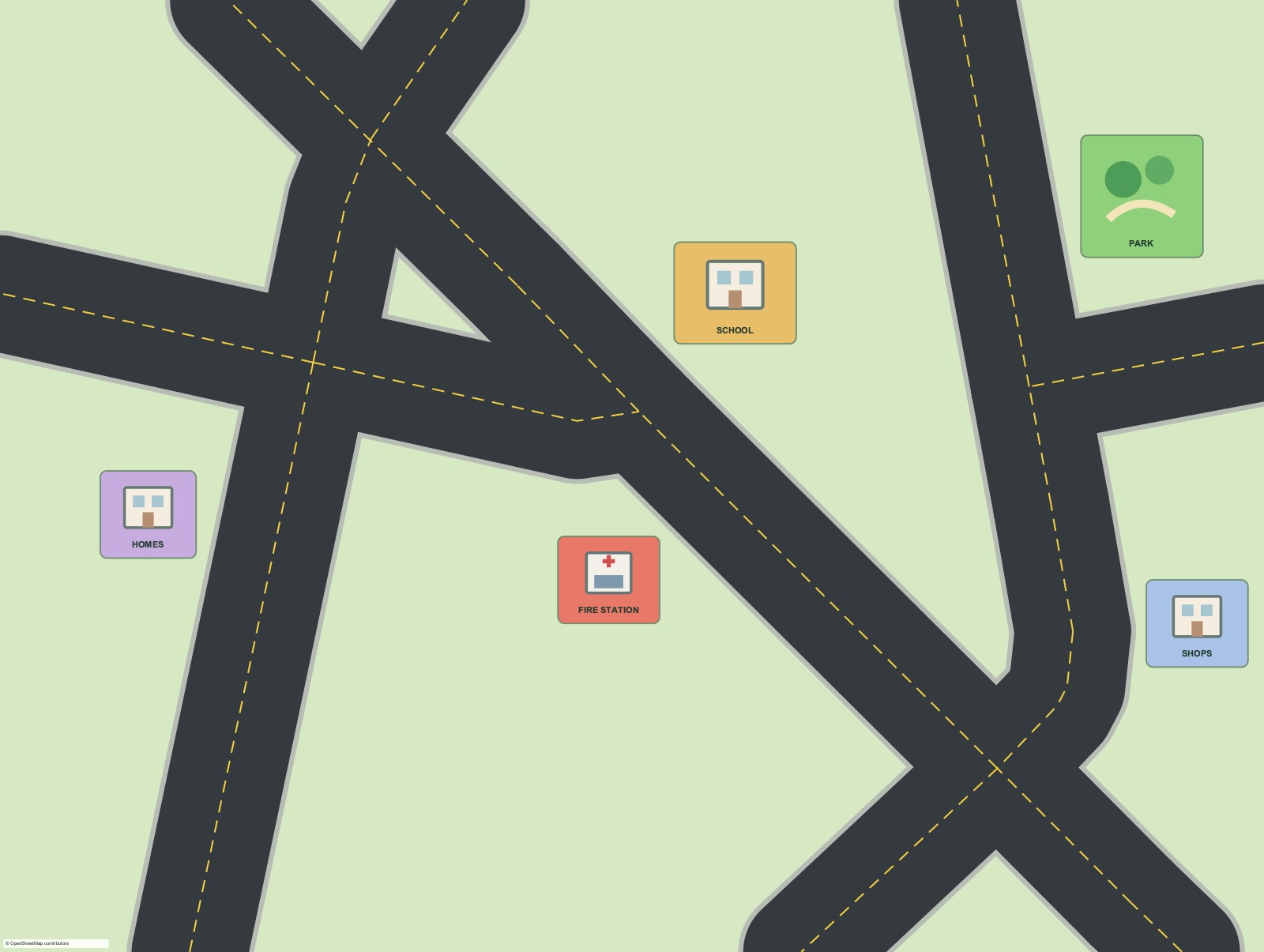 Measured street plan preview for 5-Place Town